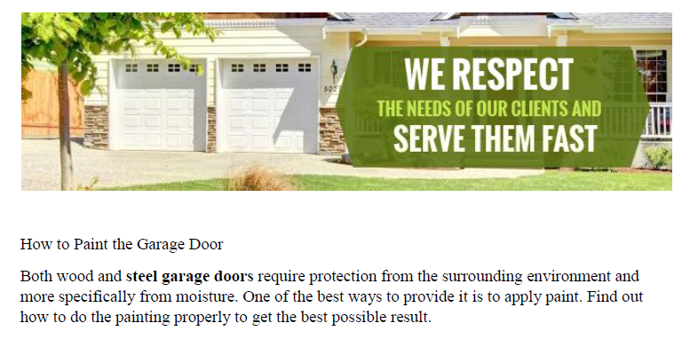 How to Paint the Garage Door - Garage Door Repair Eastchester